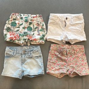 Lot: 4T Baby Gap girls shorts EUC denim and cotton